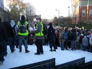 Leading a student demonstration of 6.000 (!) people in November 2011